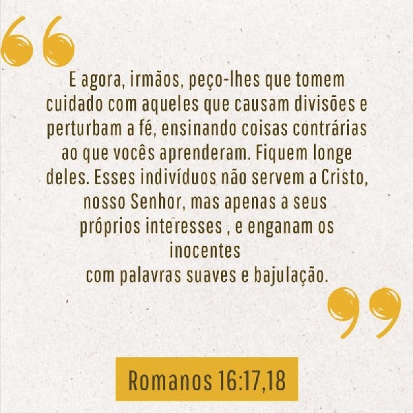 Romanos 16:17-18